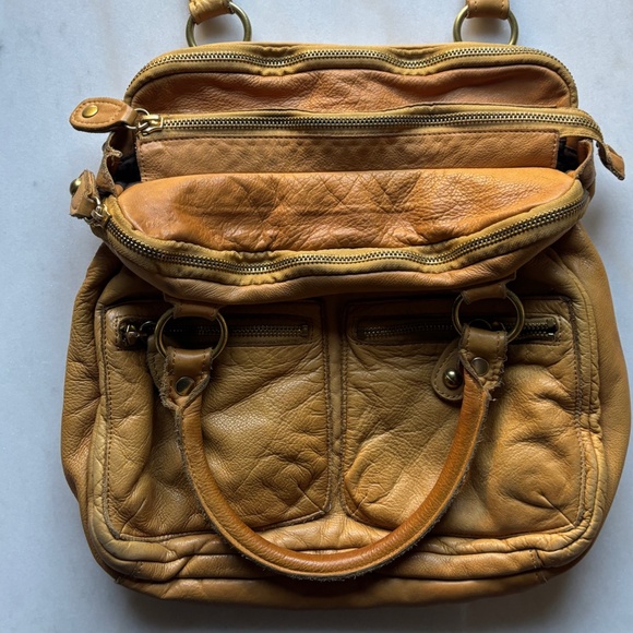 Linea Pelle Dylan Bag  Tan/Yellow - Picture 2 of 13
